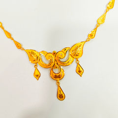 BIS CERTIFIED WGT: 3.010 GM APPROX HUID HALLMARK 22KT 916 GOLD NECKLACE CHOKER 1 PIECE FOR WOMEN.