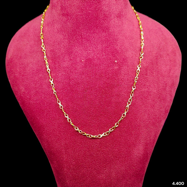 GOLD CHAIN- (WGT: 4.400 GM APPROX) BIS CERTIFIED HUID HALLMARK 9KT GOLD CHAIN (18 INCH) 1 PIECE FOR UNISEX.