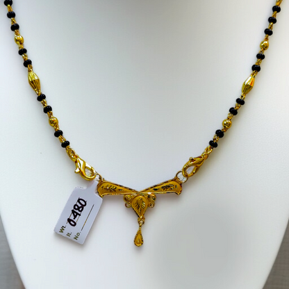 TRJ WGT: 0.480 GM APPROX KDM GOLD PENDANT WITH MANGALSUTRA & ADJUSTABLE TASSEL 1 PIECE (50 TONCH) FOR BEST GIFT IN MARRIAGE.