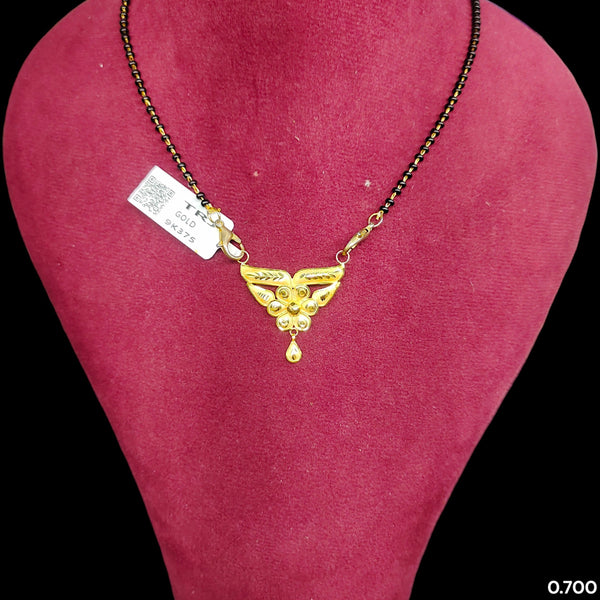 GPM9K- (WGT: 0.700 GM APPROX) BIS CERTIFIED HUID HALLMARK 375 9KT GOLD PENDANT FOR WOMEN 1 PIECE WITH FREE MANGALSUTRA & TASSEL. (D89EAI)