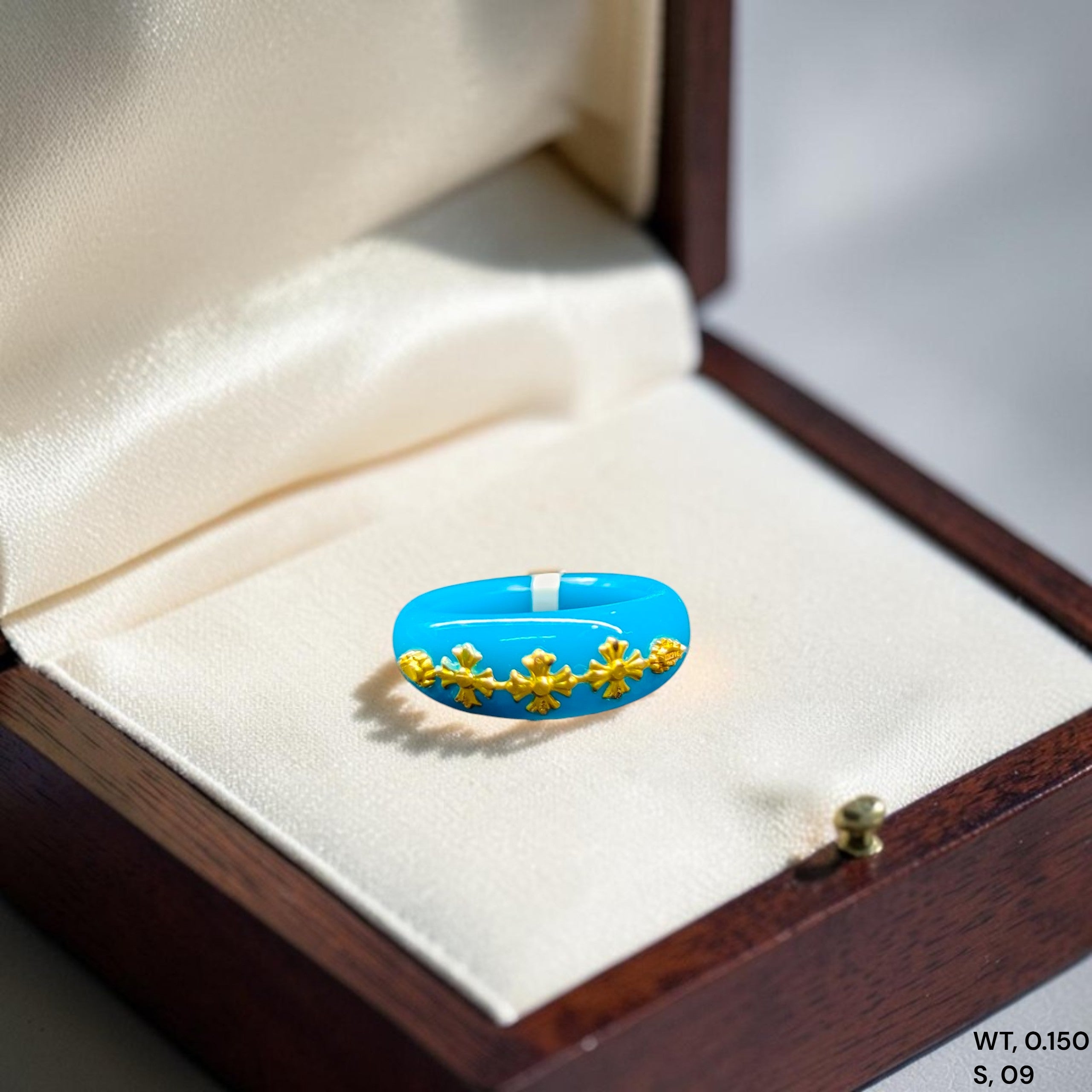POLA RING-SIZE 9 (WGT: 0.150 GM APPROX) CERTIFIED BIS HALLMARK 916 22KT GOLD POLA RING 1 PIECE (BEST FOR DAILY WEAR OR GIFTING YOUR LOVE ONE).