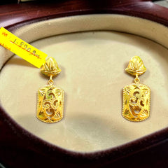 GOLD EARRINGS- WGT: 1.890 GM APPROX BIS CERTIFIED HUID HALLMARK 9KT GOLD EARRINGS 1 PAIR FOR WOMEN (BEST FOR GIFT IN MARRIAGE).