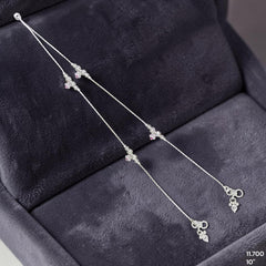 SILVER PAYEL- (A18) (WGT: 11.700 GM APPROX) 625 SILVER PAYEL (ANKLET) 1 PAIR LENGTH: 10
