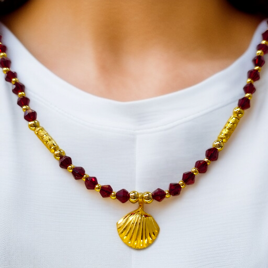SHELL DESIGN (WGT: 0.220 GM APPROX) KDM GOLD LOCKET 1 PIECE WITH TASSEL (50 TONCH) BEST FOR GIFT IN MARRIAGE.