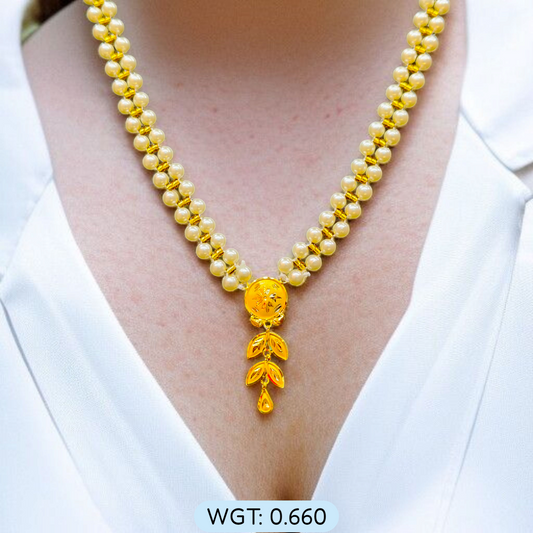 BIS CERTIFIED WGT: 0.660 GM APPROX HUID HALLMARK 916 22KT GOLD MOTI PENDANT 1 PIECE FOR YOUR BEAUTIFUL WIFE.
