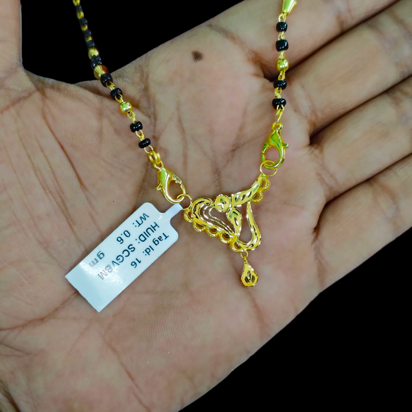 GOLD PENDANT- WGT: 0.600 GM APPROX 22KT HUID HALLMARK GOLD PENDANT MANGALSUTRA 1 PIECE WITH TASSEL.