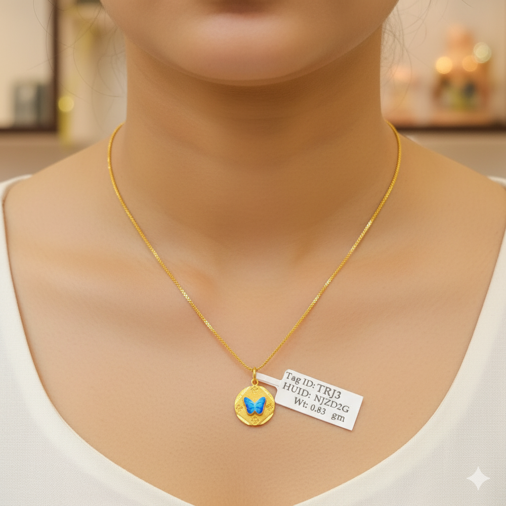 (GLC22) LOCKET WGT: 0.830 GM APPROX BIS CERTIFIED HUID HALLMARK 916 22KT GOLD LOCKET 1 PIECE FOR UNISEX. (CHAIN NOT INCLUDED).