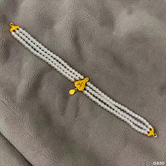 GMC22K- (VG8IHC) (WGT: 0.630 GM APPROX) BIS HALLMARK CERTIFIED 916 22KT GOLD MOTI CHOKER 1 PIECE  WITH ADJUSTABLE TASSEL FOR GIFT IN MARRIAGE.