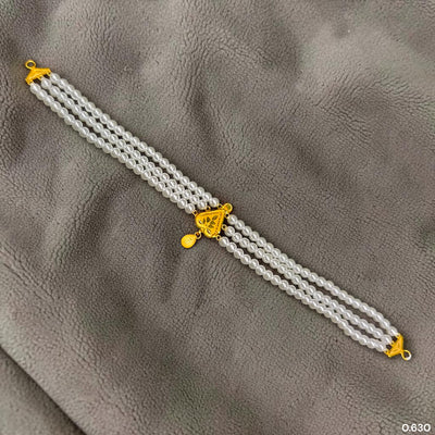 GMC22K- (VG8IHC) (WGT: 0.630 GM APPROX) BIS HALLMARK CERTIFIED 916 22KT GOLD MOTI CHOKER 1 PIECE  WITH ADJUSTABLE TASSEL FOR GIFT IN MARRIAGE.