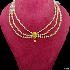 BFG-(WGT: 0.230 GM APPROX) BIS CERTIFIED HUID HALLMARK 375 9KT GOLD MOTI NECKLACE 1 PIECE  WITH ADJUSTABLE TASSEL FOR GIFT IN MARRIAGE.