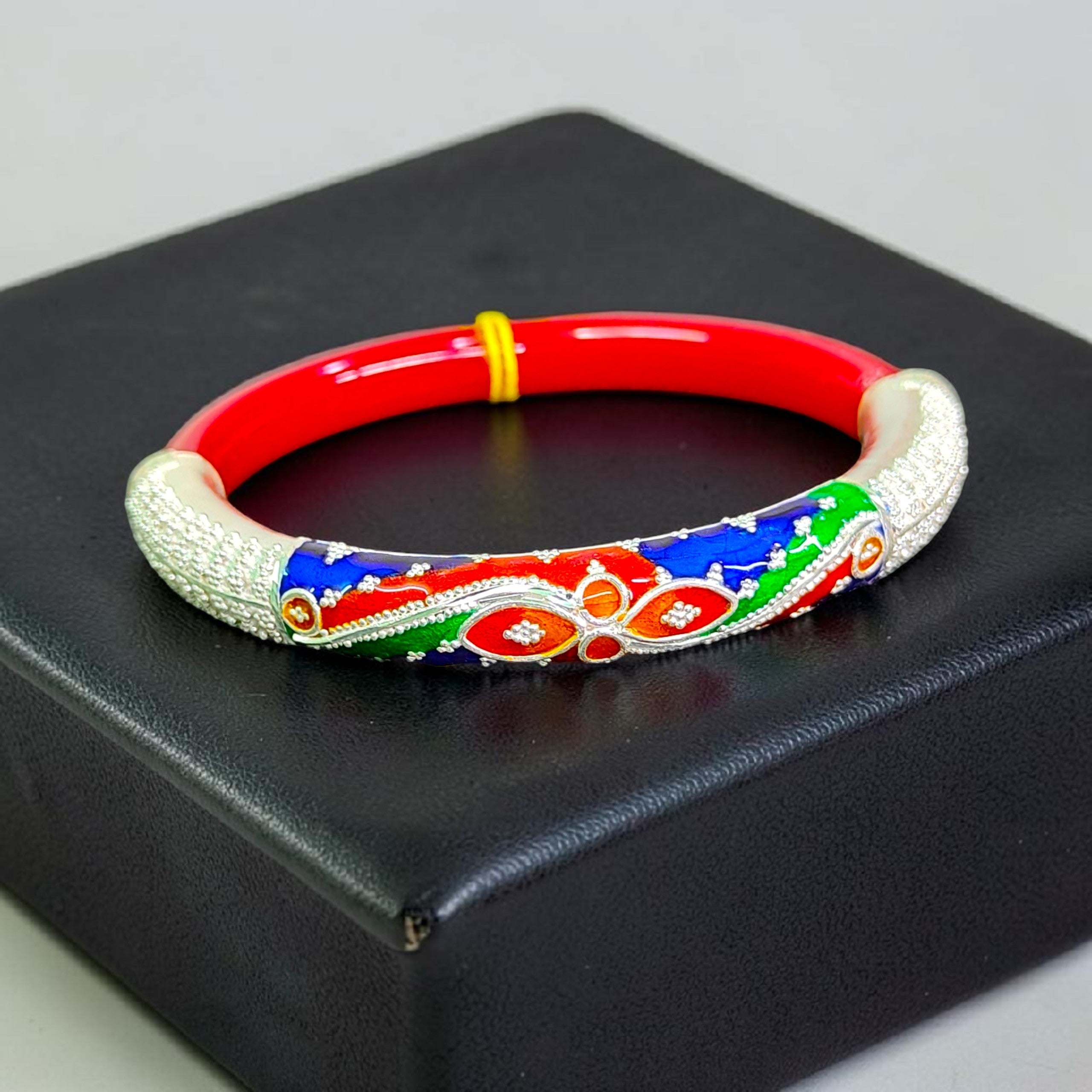 SAKHA POLA- 925 SILVER HALF BALA POLA APPROX WGT: 23.00 GM (1 PIECE) FOR MARRIED WOMEN (GET ANY DESIGN AS PER SIZE AVAILABILITY)