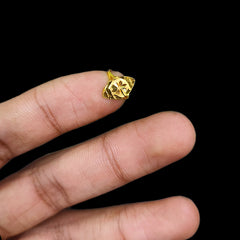 BABY JEWELLERY- TRJ (YEXXWV) (WGT: 0.210 GM APPROX) 375 9KT HUID HALLMARK GOLD BABY FINGER RING 1 PIECE FOR RICE CEREMONY & BIRTHDAY.