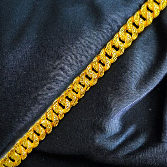 TRJ HU9A4J 8" INCH WGT: 8.070 GM APPROX HUID HALLMARK 22KT GOLD WRISTLET 1 PIECE FOR UNISEX STYLE.