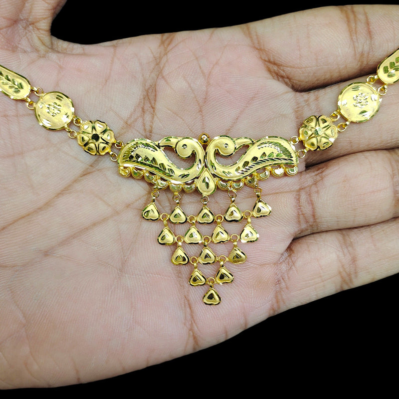 GOLD NECKLACE-(WGT: 3.330 GM APPROX) BIS CERTIFIED HUID HALLMARK 375 9KT GOLD NECKLACE 1 PIECE FOR WOMEN WITH FREE ADJUSTABLE TASSEL.(WPN9Y1)