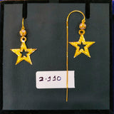 (GSD) RAJLAXMI WGT: 2.110 GM APPROX 18KT HALLMARK GOLD SUI DHAGA EARRINGS 1 PAIR FOR DAILY WEAR.