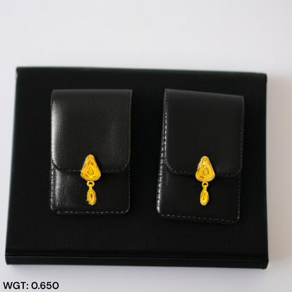 (GSE22) BIS CERTIFIED WGT: 0.650 GM APPROX HUID HALLMARK 916 22KT GOLD TOPS 1 PAIR FOR WOMEN.