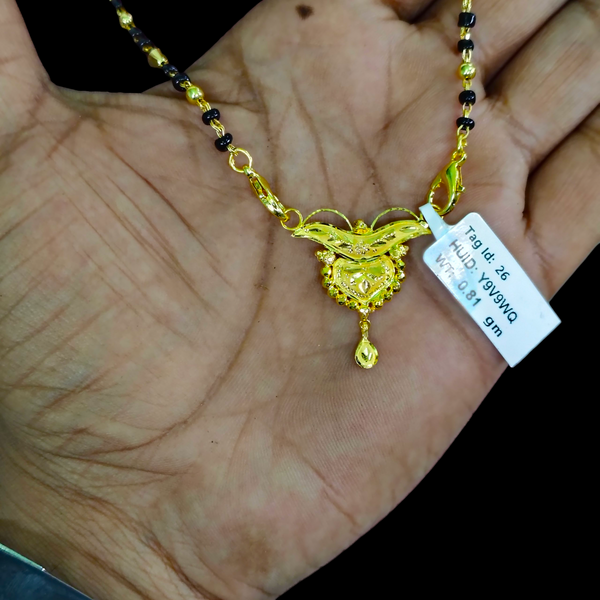 GOLD PENDANT- WGT: 0.810 GM APPROX 22KT HUID HALLMARK GOLD PENDANT MANGALSUTRA 1 PIECE WITH TASSEL.