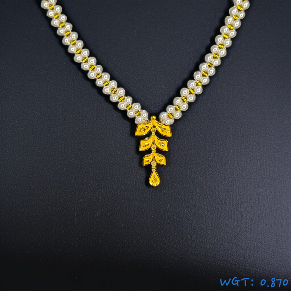 (GPM) TRJ WGT: 0.870 GM APPROX HUID HALLMARK 22KT GOLD MOTI PENDANT 1 PIECE.