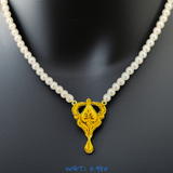 (GPM) TRJ WGT: 0.950 GM APPROX HUID HALLMARK 22KT GOLD MOTI PENDANT 1 PIECE.