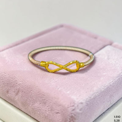 GOLD NOA- (KUHMWX)-(SIZE: 28) (WGT: 1.510 GM APPROX) BIS CERTIFIED HUID HALLMARK 9KT GOLD BRACELET NOA BADHANO BANGLES 1 PIECE FOR WOMEN.