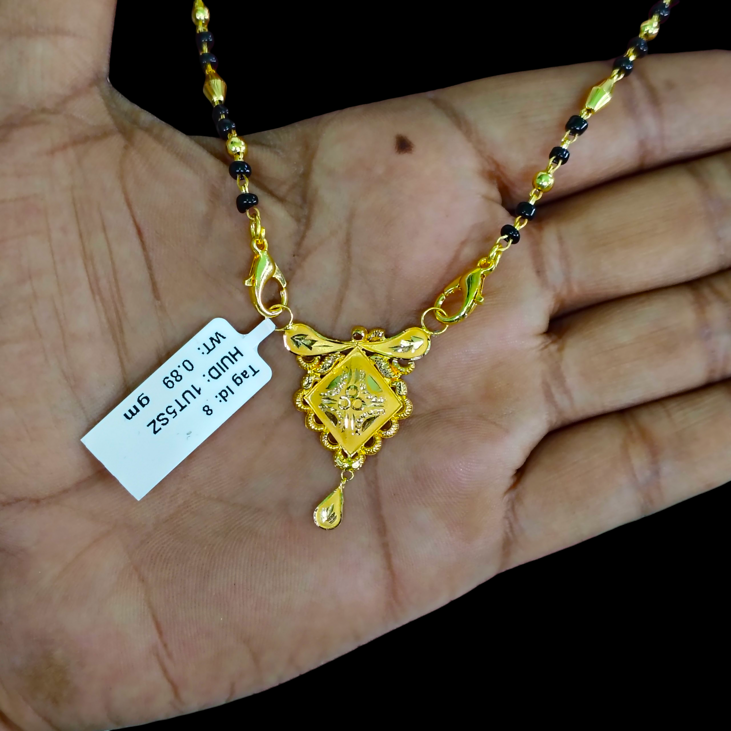 GOLD PENDANT- WGT: 0.890 GM APPROX 22KT HUID HALLMARK GOLD PENDANT MANGALSUTRA 1 PIECE WITH TASSEL.