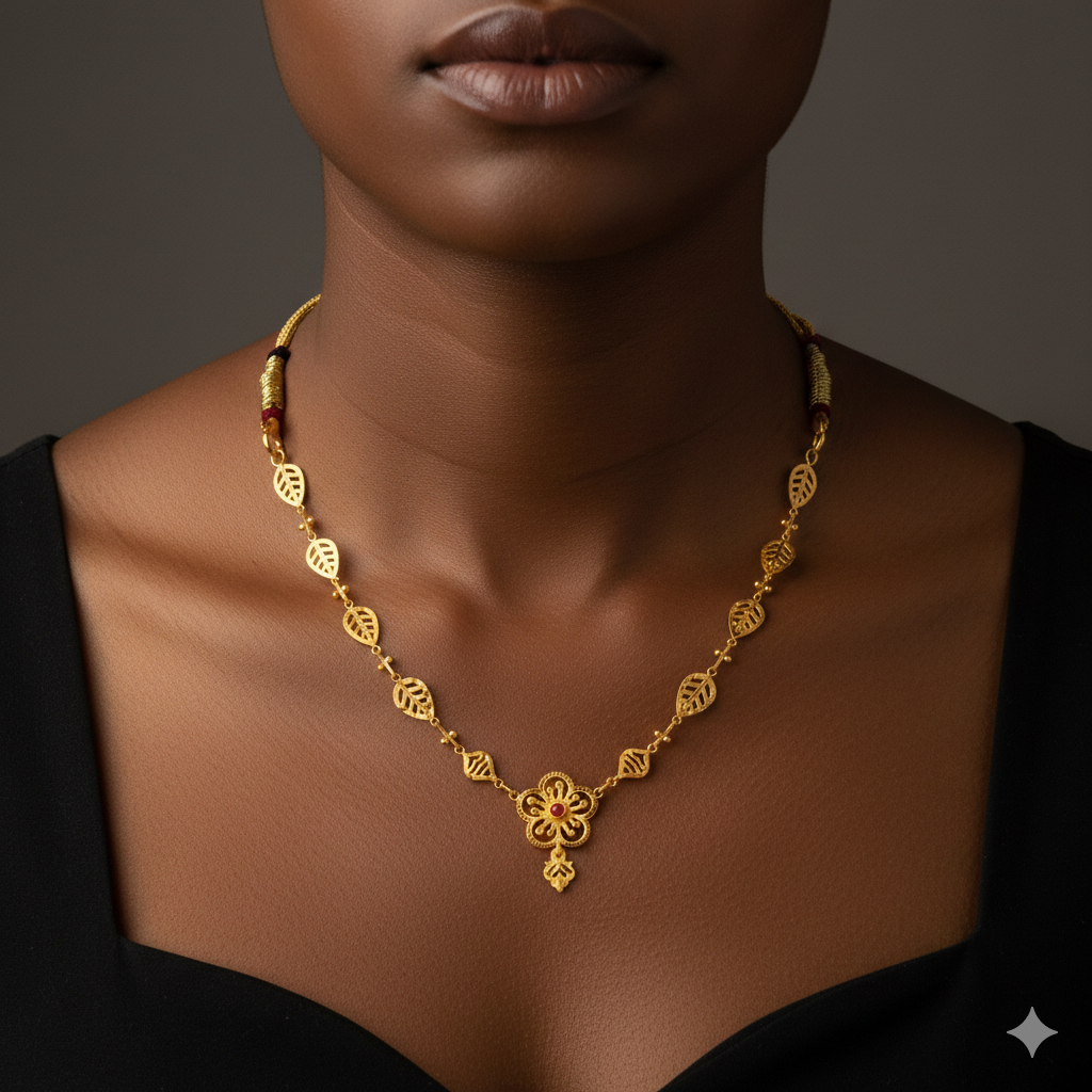 GOLD CHOKER NECKLACE- WGT: 2.100 BIS CERTIFIED HUID HALLMARK 916 22KT GOLD NECKLACE 1 PIECE WITH FREE ADJUSTABLE TASSEL FOR WOMEN.