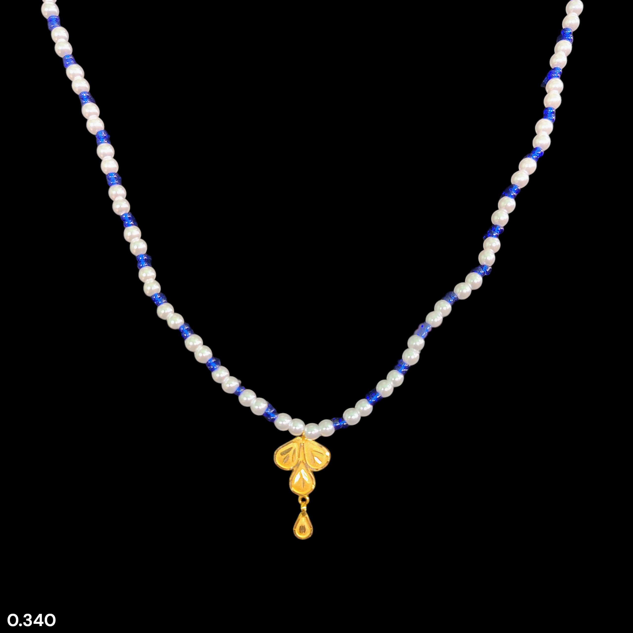 GOLD LOCKET- WGT: 0.340 GM APPROX BIS CERTIFIED HUID HALLMARK 22KT GOLD MOTI LOCKET 1 PIECE FOR WOMEN (WITH PUTI CHAIN).