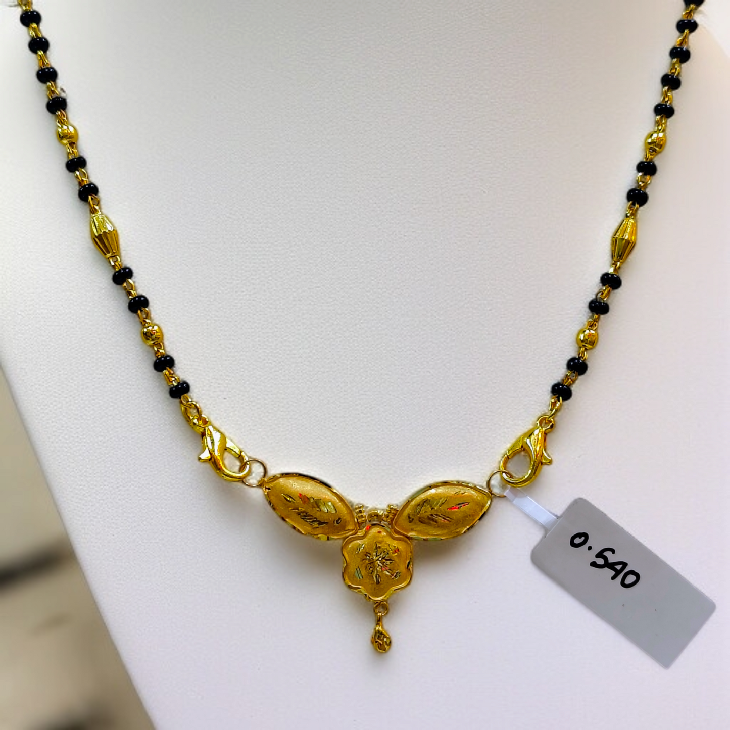 TRJ WGT: 0.540 GM APPROX KDM GOLD PENDANT WITH MANGALSUTRA & ADJUSTABLE TASSEL 1 PIECE (50 TONCH) FOR BEST GIFT IN MARRIAGE.