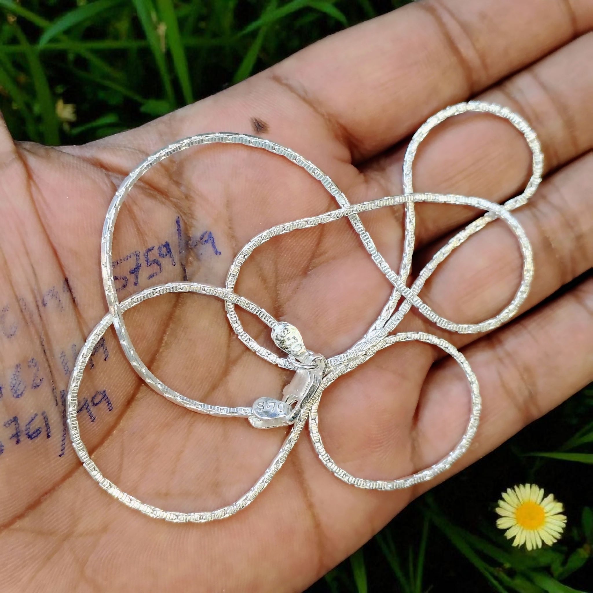 (SLCH) SILVER CHAIN 22 INCH - 625 SILVER CHAIN WGT: 8.970 GM APPROX 1 PIECE (UNISEX DESIGN) FOR MEN AND WOMEN.