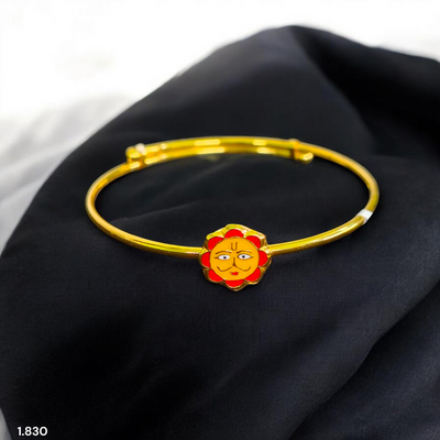 BABY JEWELLERY- (WGT: 1.830 GM APPROX) BIS CERTIFIED 375 9KT GOLD BABY BANGLE 1 PIECE FULL ADJUSTABLE SIZE FROM NEW BORN TO 4 YEARS (FOR RICE CEREMONY AND BIRTHDAY).