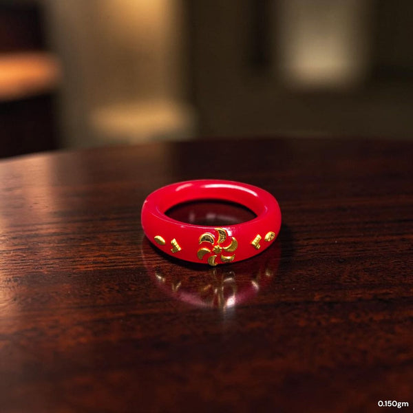 POLA RING-SIZE 13 (WGT: 0.150 GM APPROX) CERTIFIED BIS HALLMARK 916 22KT GOLD POLA RING 1 PIECE (BEST FOR DAILY WEAR OR GIFTING YOUR LOVE ONE).