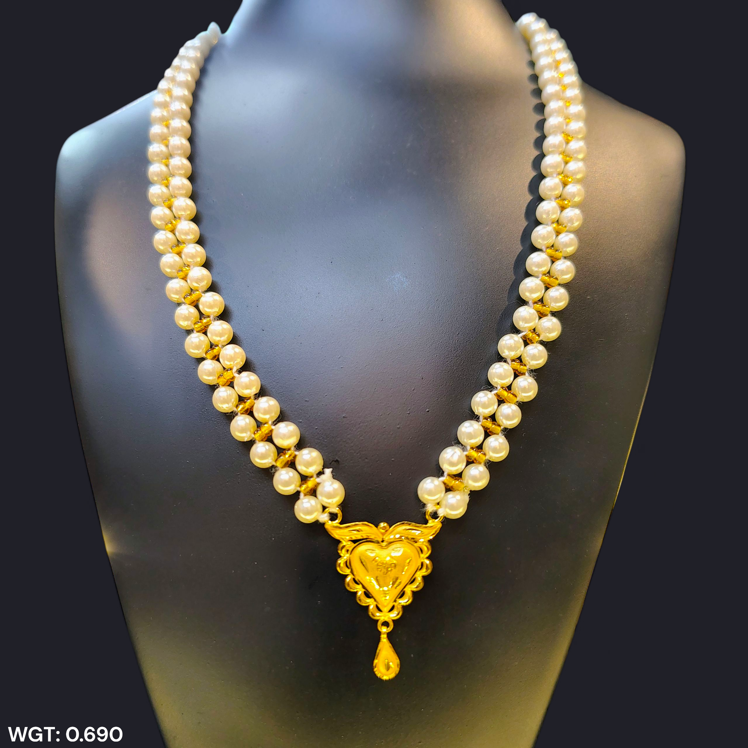 (GMP22) BIS CERTIFIED WGT: 0.690 GM APPROX HUID HALLMARK 916 22KT GOLD MOTI PENDANT 1 PIECE FOR YOUR BEAUTIFUL WIFE.