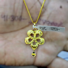 TRJ WGT: 1.590 GM APPROX 22KT HUID HALLMARK GOLD LOCKET 1 PIECE WITH ADJUSTABLE TASSEL.
