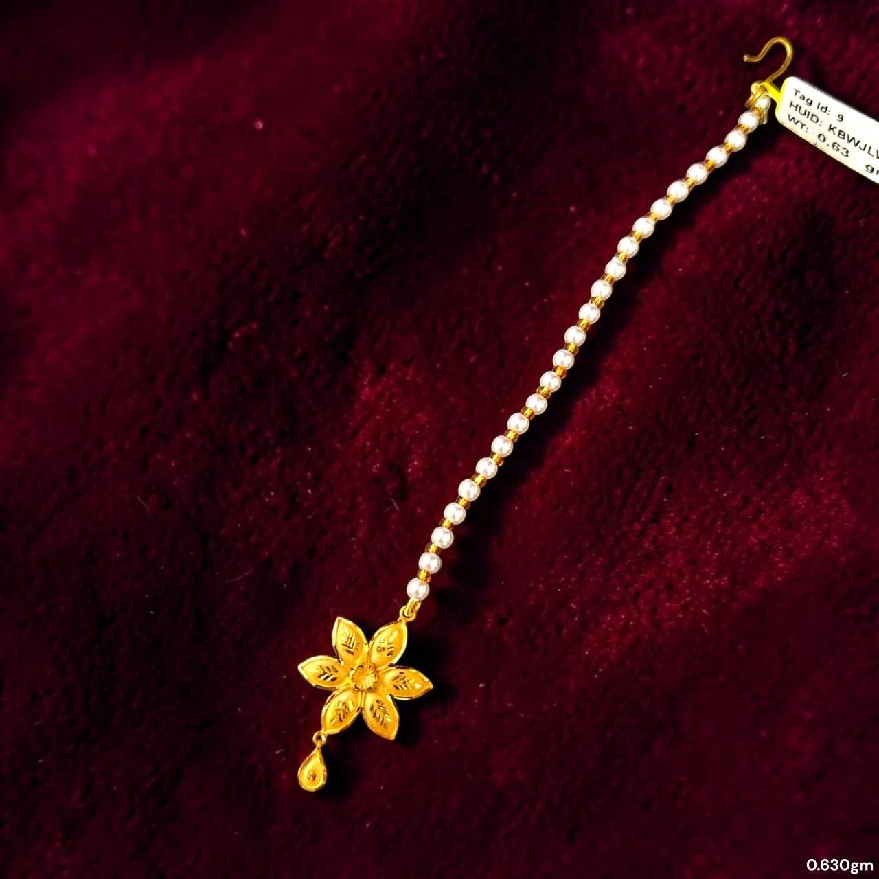 GOLD TICKLY- BIS CERTIFIED WGT: 0.630 GM APPROX HUID HALLMARK 916 22KT GOLD TICKLY (MANGTIKA) 1 PIECE FOR MARRIAGE.