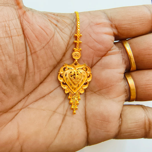 BIS CERTIFIED WGT: 3.020 GM APPROX HUID HALLMARK 916 22KT GOLD TICKLY (MANGTIKA) 1 PIECE FOR MARRIAGE.