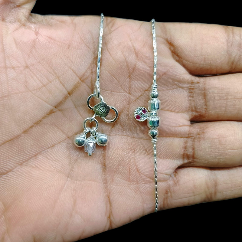 SILVER PAYEL- (A16) (WGT: 12.200 GM APPROX) 625 SILVER PAYEL (ANKLET) 1 PAIR LENGTH: 10