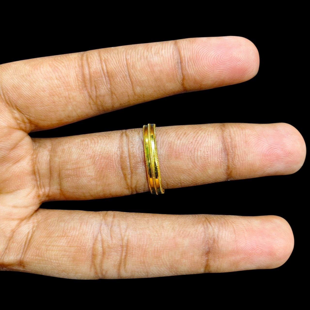 LADIES RING- (SIZE: 26) WGT: 0.560 GM APPROX BIS CERTIFIED HUID HALLMARK 9KT GOLD THUMB RING FOR UNISEX 1 PIECE.(QZ3EVU)