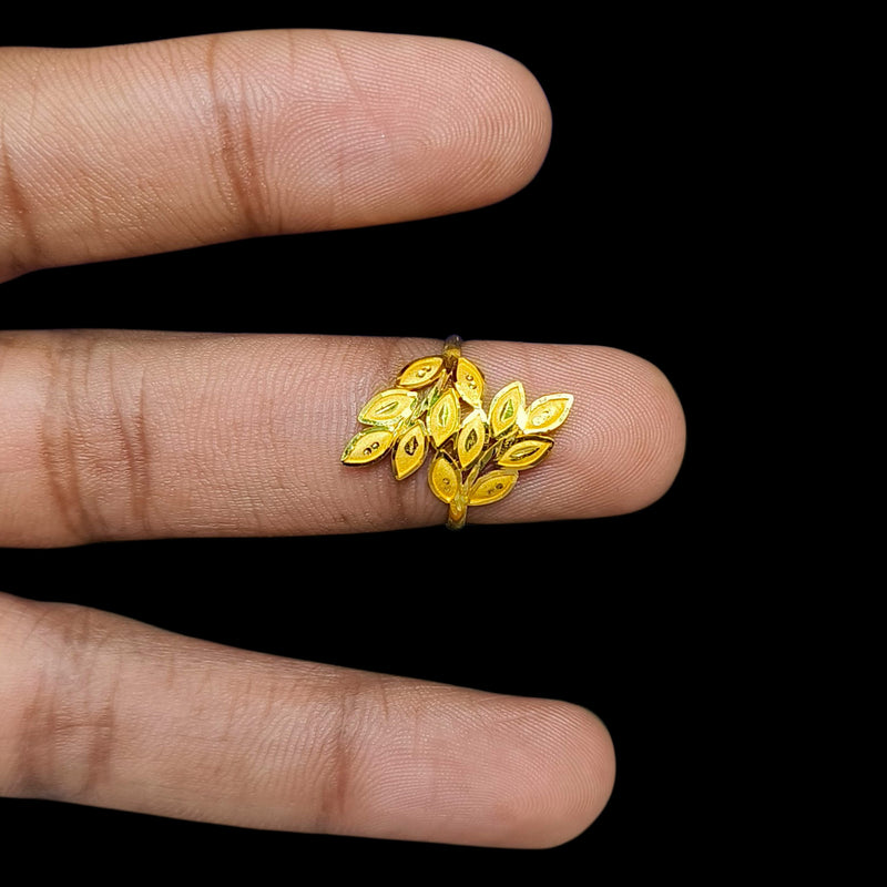 LADIES RING- (LXU7MF)-(SIZE: 12 ) WGT: 1.140 GM APPROX BIS CERTIFIED HUID HALLMARK 916 22KT GOLD RING FOR WOMEN 1 PIECE.