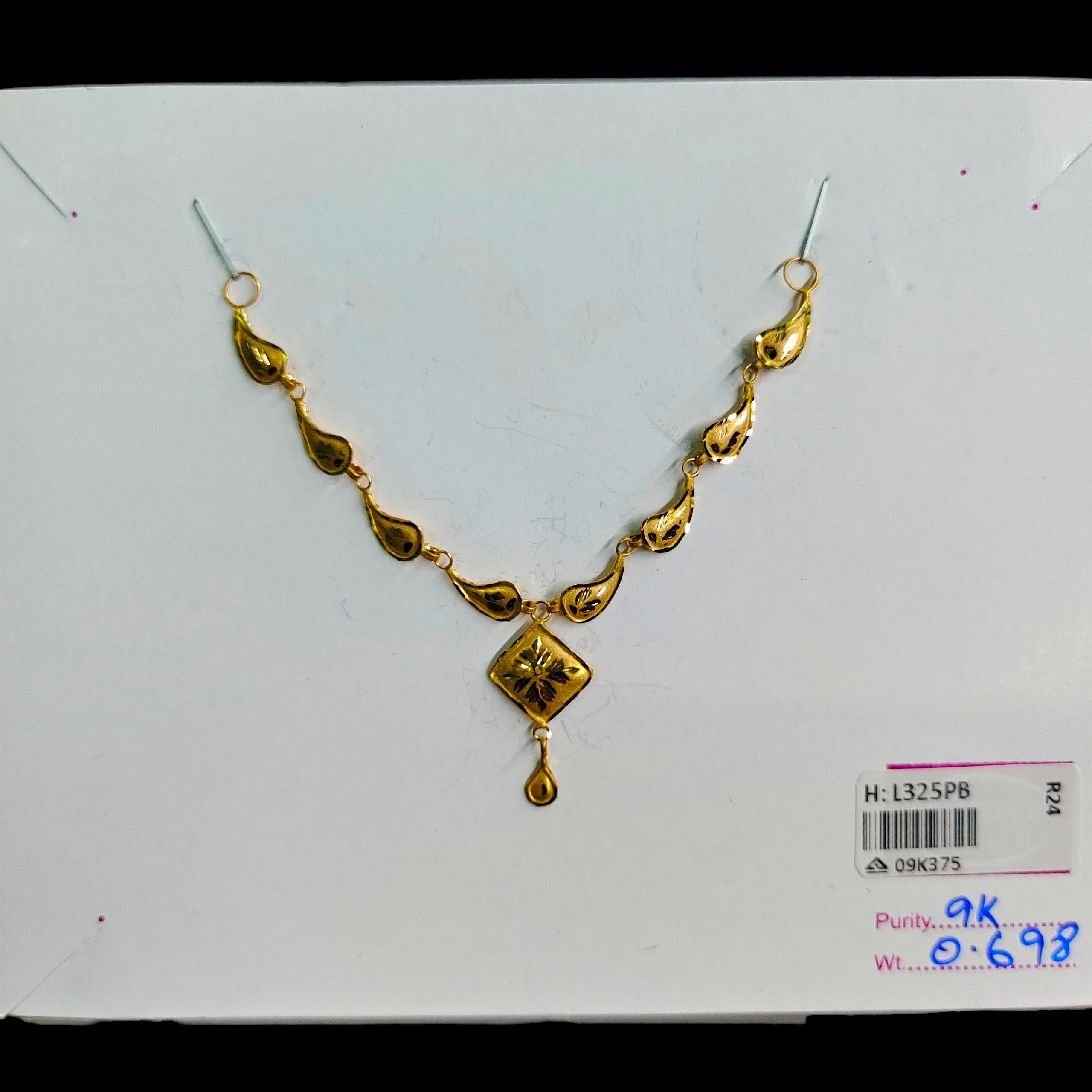 GOLD CHOKER NECKLACE-(WGT: 0.698 GM APPROX) BIS CERTIFIED HUID HALLMARK 9KT GOLD NECKLACE 1 PIECE FOR WOMEN.