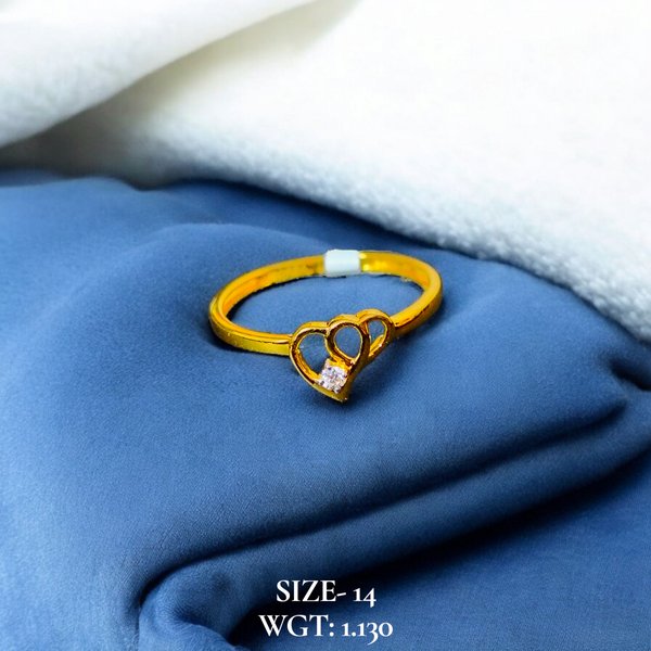 RAJLAXMI DIAMOND JEWELLERY (SIZE:14) - WGT: 1.130 GM - NATURAL DIAMOND (0.03 CENT) HUID HALLMARK 18KT DIAMOND FINGER RING FOR WOMEN WITH CERTIFICATE OF AUTHENTICITY BY ZORBA (DESIGN NO: LRAP4985).