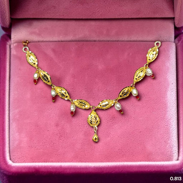 GOLD NECKLACE-(WGT: 0.813 GM APPROX) BIS CERTIFIED HUID HALLMARK 375 9KT GOLD NECKLACE 1 PIECE FOR WOMEN WITH FREE ADJUSTABLE TASSEL. (R2B37K)