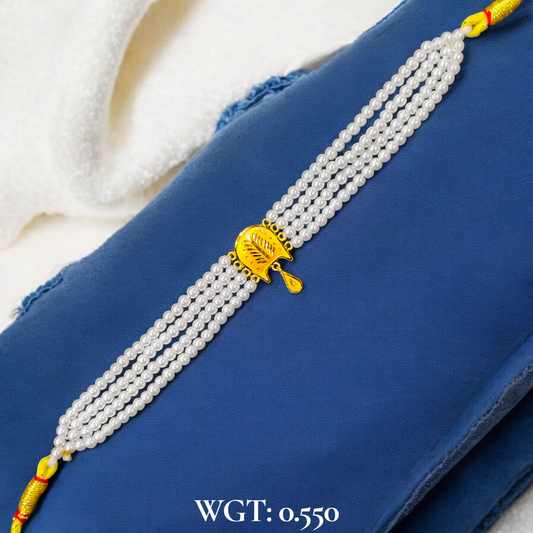 CERTIFIED BIS HUID HALLMARK 916 22KT GOLD MOTI CHOKER 1 PIECE (WGT:0.550 GM) WITH ADJUSTABLE TASSEL FOR GIFT IN MARRIAGE.