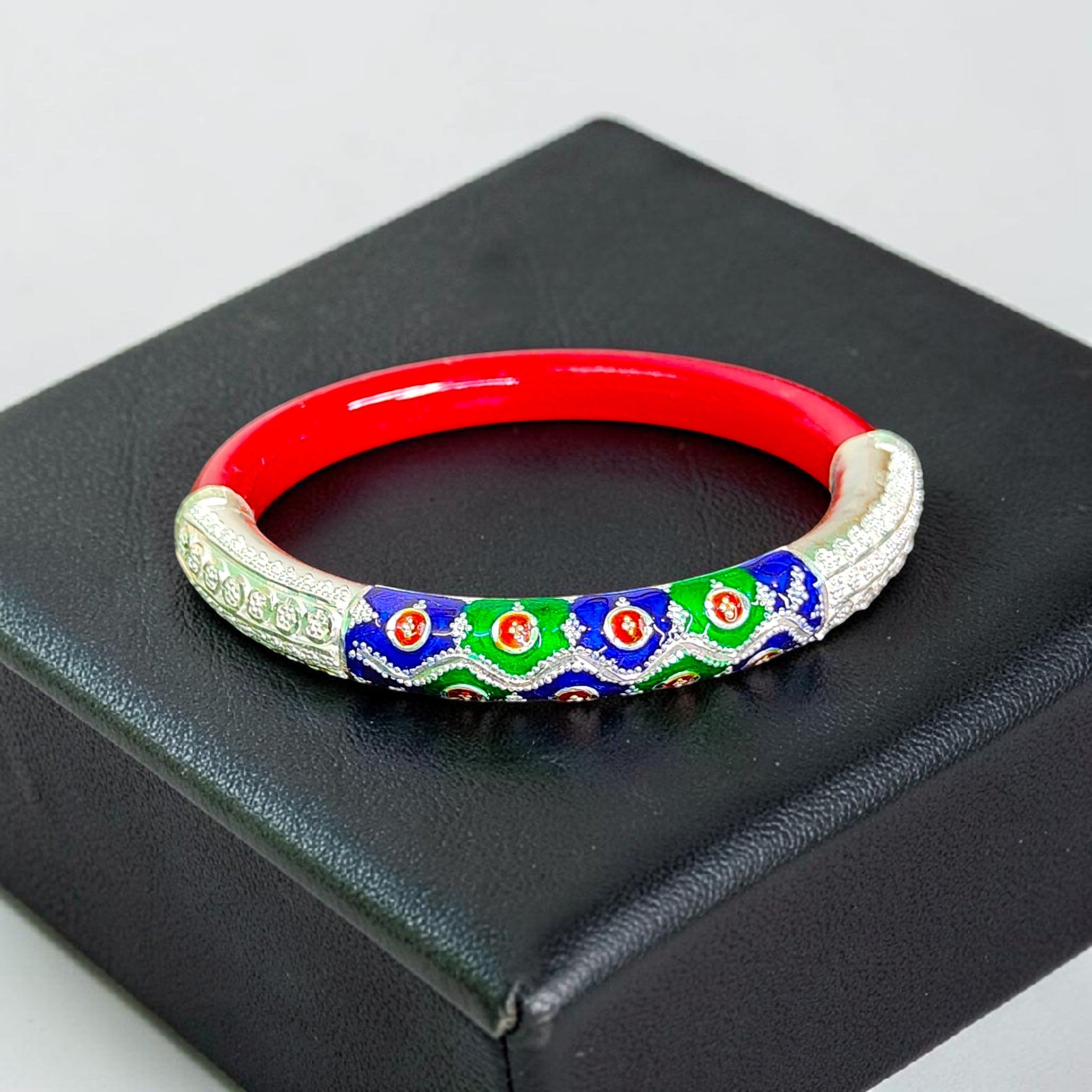SAKHA POLA- 925 SILVER HALF BALA POLA APPROX WGT: 23.00 GM (1 PIECE) FOR MARRIED WOMEN (GET ANY DESIGN AS PER SIZE AVAILABILITY)