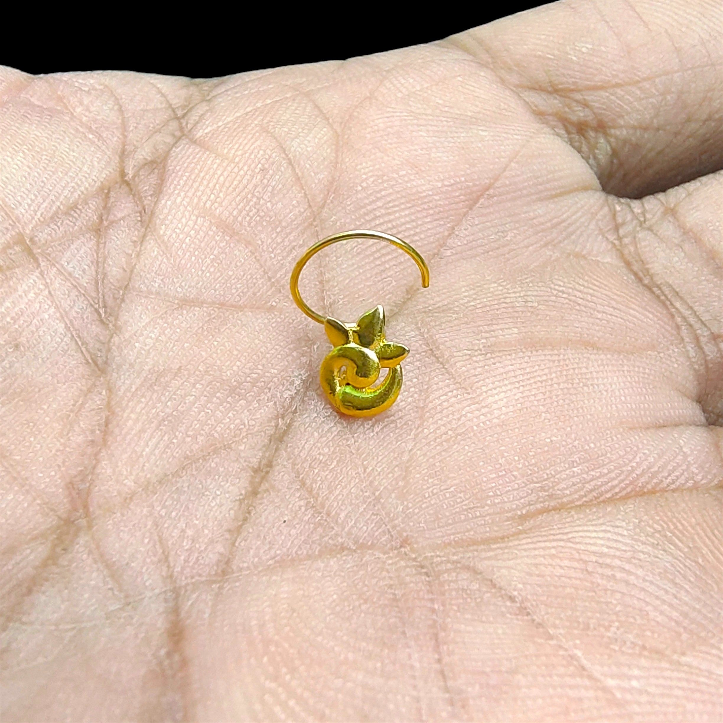 GOLD NOSEPIN- BIS CERTIFIED HUID HALLMARK 375 9KT GOLD NOSEPIN 1 PIECE FOR WOMEN (FOR REGULAR USE). SOLD ON MRP.