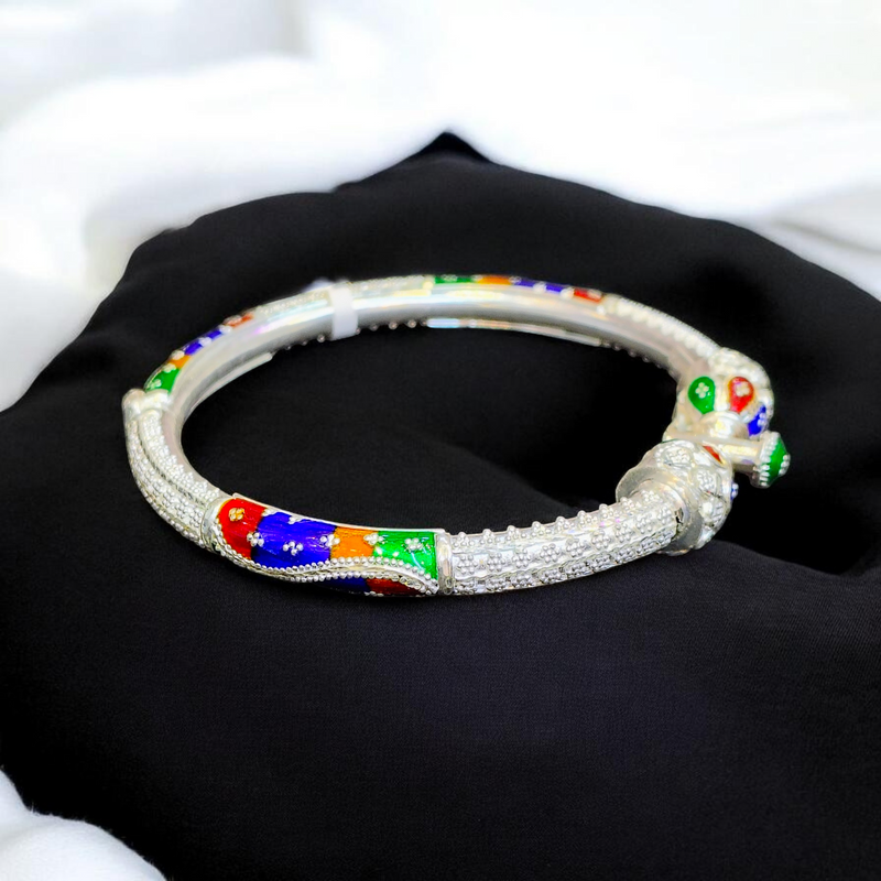 SILVER BANGLES- (SIZE 26 KHILEN) CERTIFIED BIS HALLMARK 925 SILVER BALA (MANIPUR DESIGN) APPROX WGT: 21.720 GM (1 PIECE) FOR REGULAR USE FOR WOMEN.