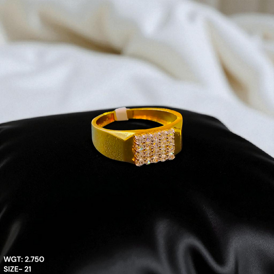 SIZE:21 (WGT: 2.750 GRAM APPROX) BIS CERTIFIED HUID HALLMARK 916 22KT GOLD GENTS FINGER RING FOR MENS 1 PIECE.