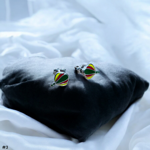 BABY JEWELLERY SILVER STUD - STERLING 925 HALLMARK SILVER STUD EARRINGS FOR WOMEN (1 PAIR) FOR REGULAR WEAR (SOLD ON MRP).