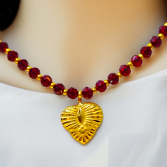 MINI LOCKET- PAAN DESIGN (WGT: 0.250 GM APPROX) KDM GOLD LOCKET 1 PIECE WITH TASSEL (50 TONCH) BEST FOR GIFT IN MARRIAGE.