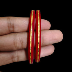 GPB22K- (2ZS98G)-(GERGD7)-(SIZE-26) WGT: 0.760 GM APPROX BIS CERTIFIED HUID HALLMARK 916 22KT GOLD POLA BADHANO 1 PAIR FOR WOMEN.