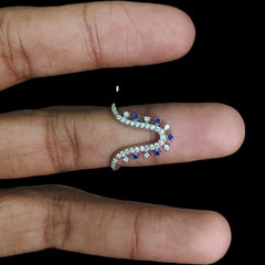 SILVER RING- SIZE:14 (WGT: 2.380 GM APPROX) HALLMARK 925 SILVER FINGER RING 1 PIECE FOR WOMEN (V RING BANKOK IMPORTED DESIGN)- NON EXCHANGEABLE -(SOLD ON MRP).